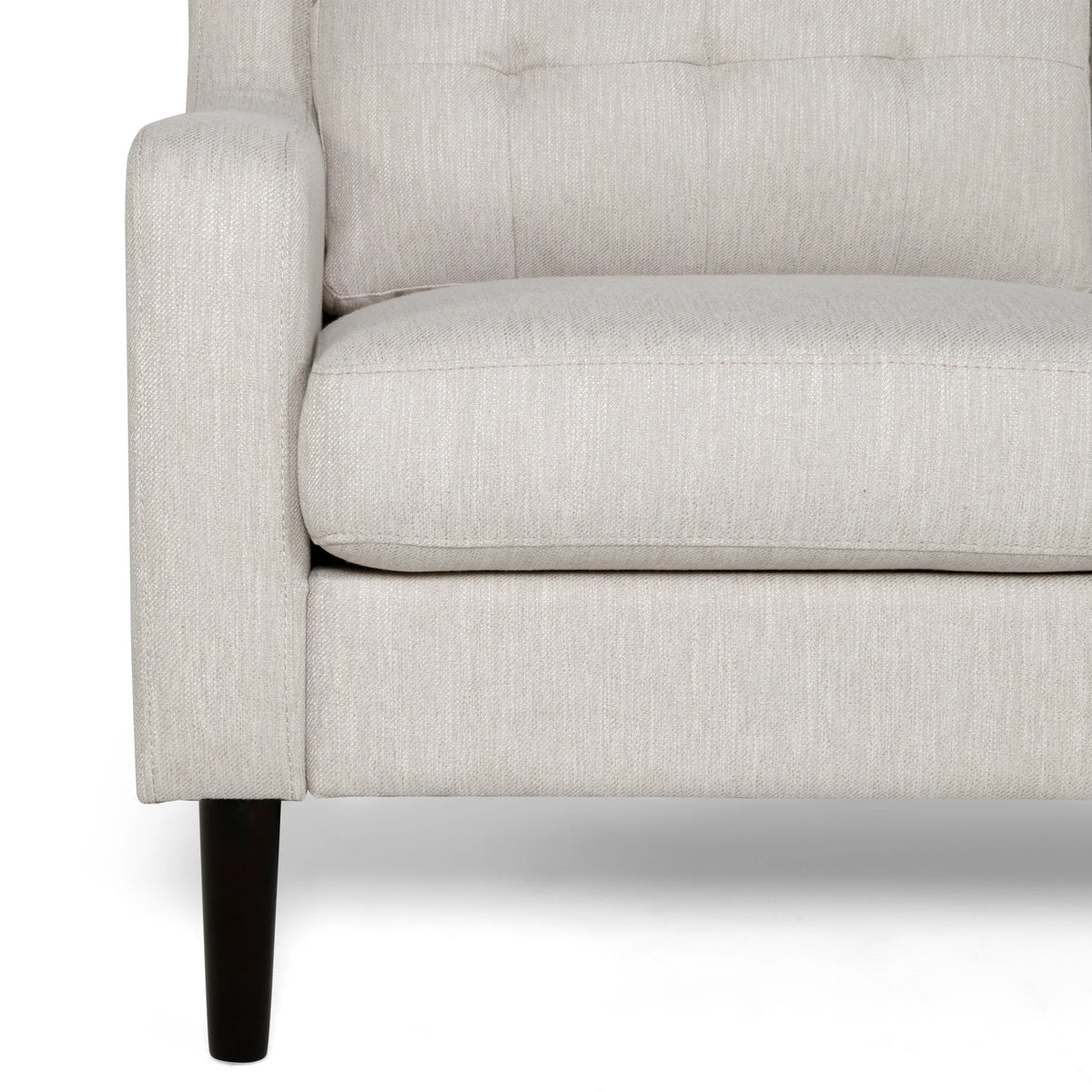 Beige Fabric Upholstered Loveseat Z80094