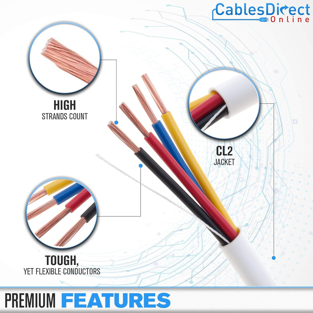 250ft 12AWG 2 Conductors CL2 Rated Loud Speaker Cable Wire F927612