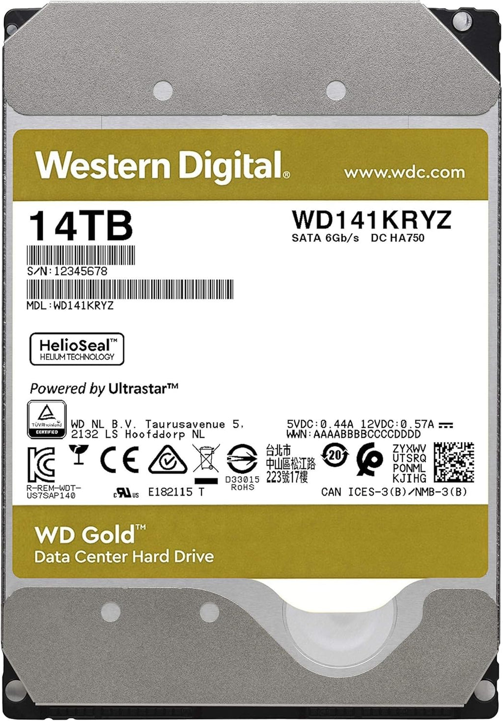 14TB Enterprise Class Internal Hard Drive SATA 6 Gb/s 7200 RPM 512 MB Cache 3.5 K572582