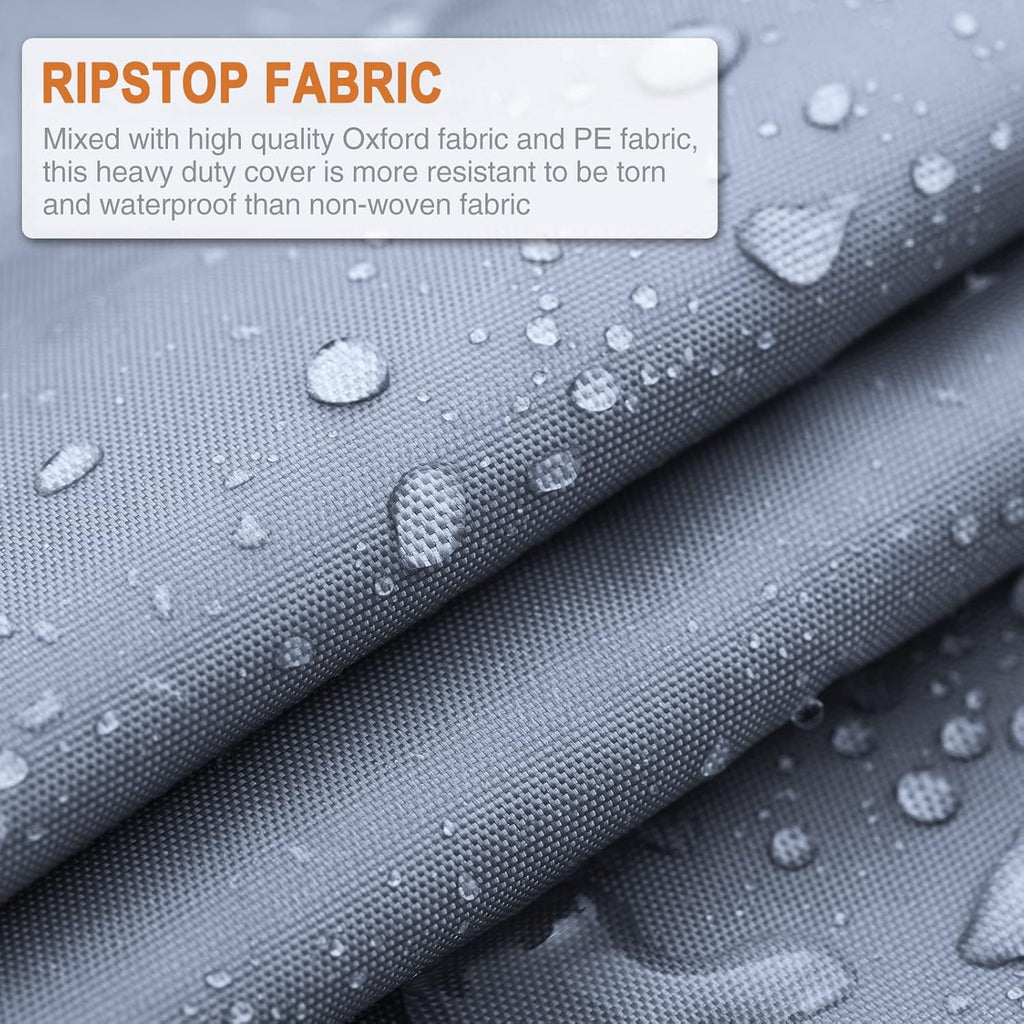 Windproof Waterproof Rip-Stop RV Cover for 23’-26’ Motorhome with 2Pcs Extra Long Straps & Gutter Covers U321