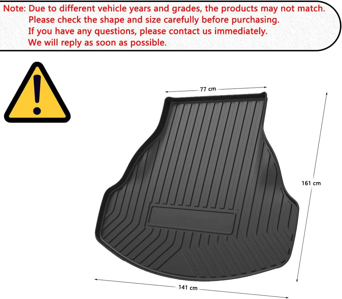 All-Weather Rear Trunk Tray Cargo Mat Protector T56667