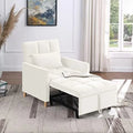 Convertible Chair Sleeper Velvet Adjustable Single Sofa Bed with Lumbar R844806
