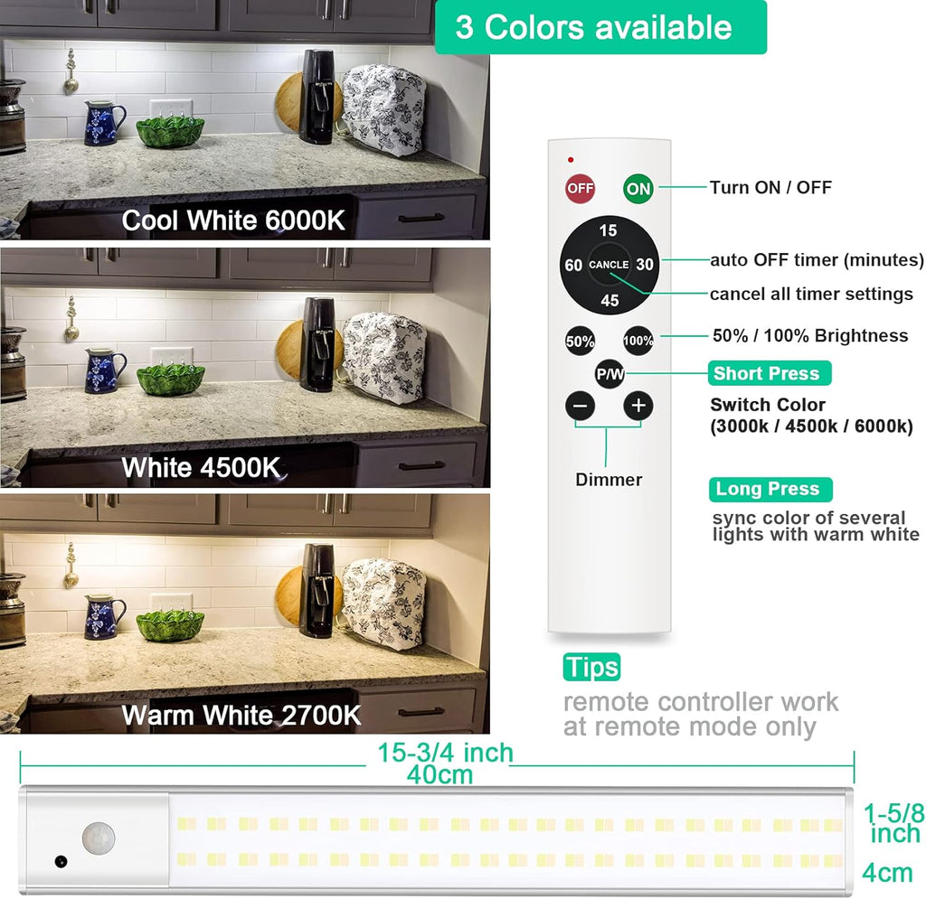 Under Cabinet Lighting Rechargeable Wireless 3 Packs U21889