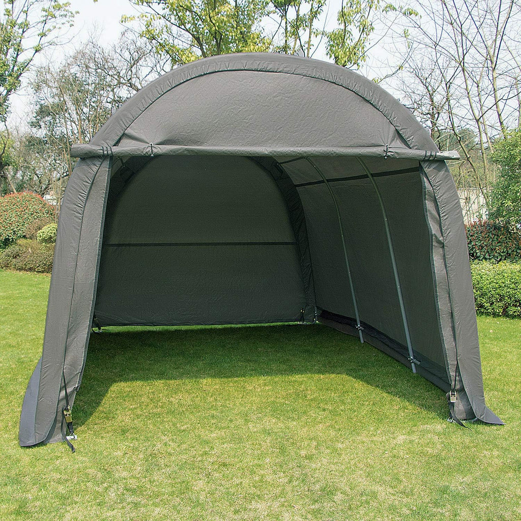 10x15x8ft Portable Heavy Duty Carport, Gray V52584