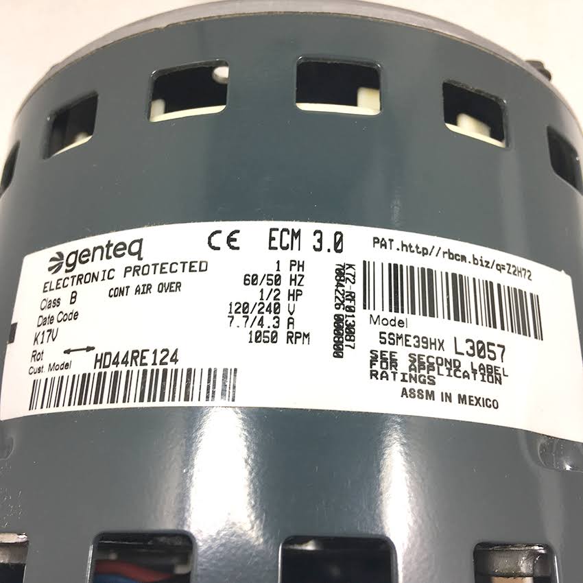 ECM Motor 1/2 Hp 120-240V 1050 RPM C285098