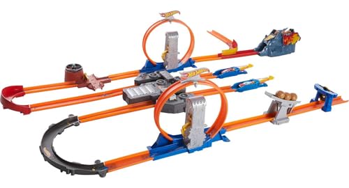 Hot Wheels Toy Car Track Set with Motorized Booster Q2622