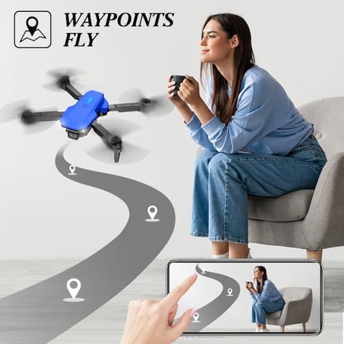Foldable Mini Drone with 1080P Camera, 2 Batteries, Black M13900