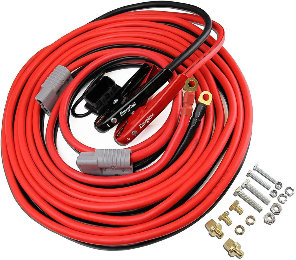 Heavy Duty 25-Feet 2-Gauge Jumper Cables with LED Lights R25418