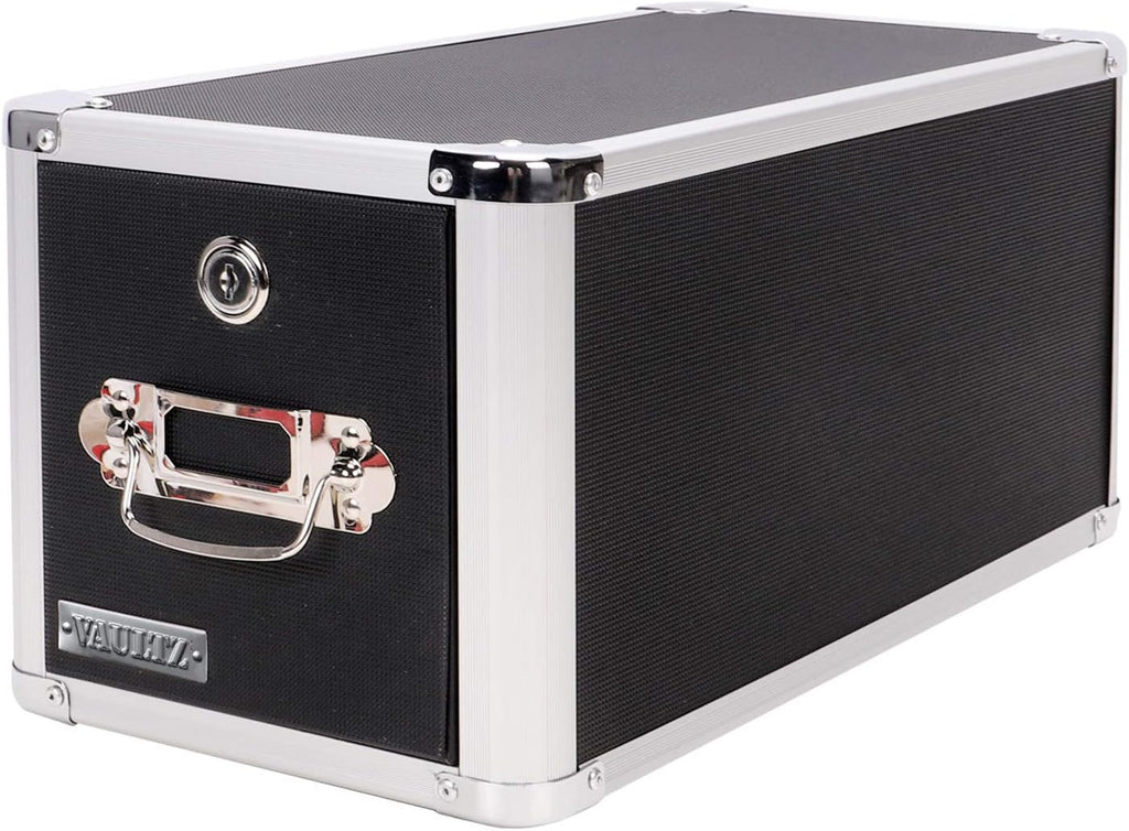 Locking CD File Cabinet, 4 Drawers, Black U20362