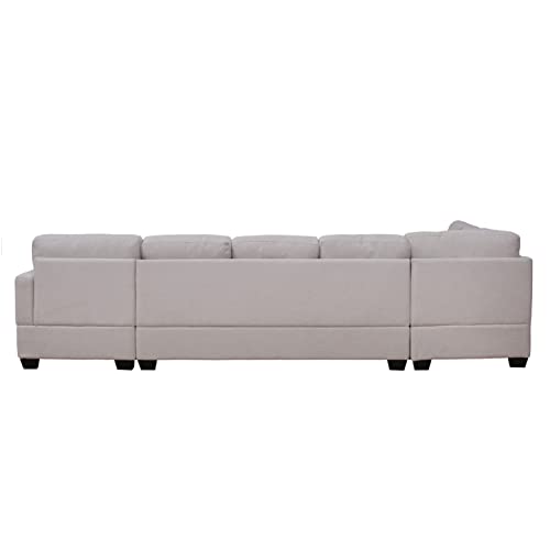 Beige U-Shape Sectional Sofa K3021