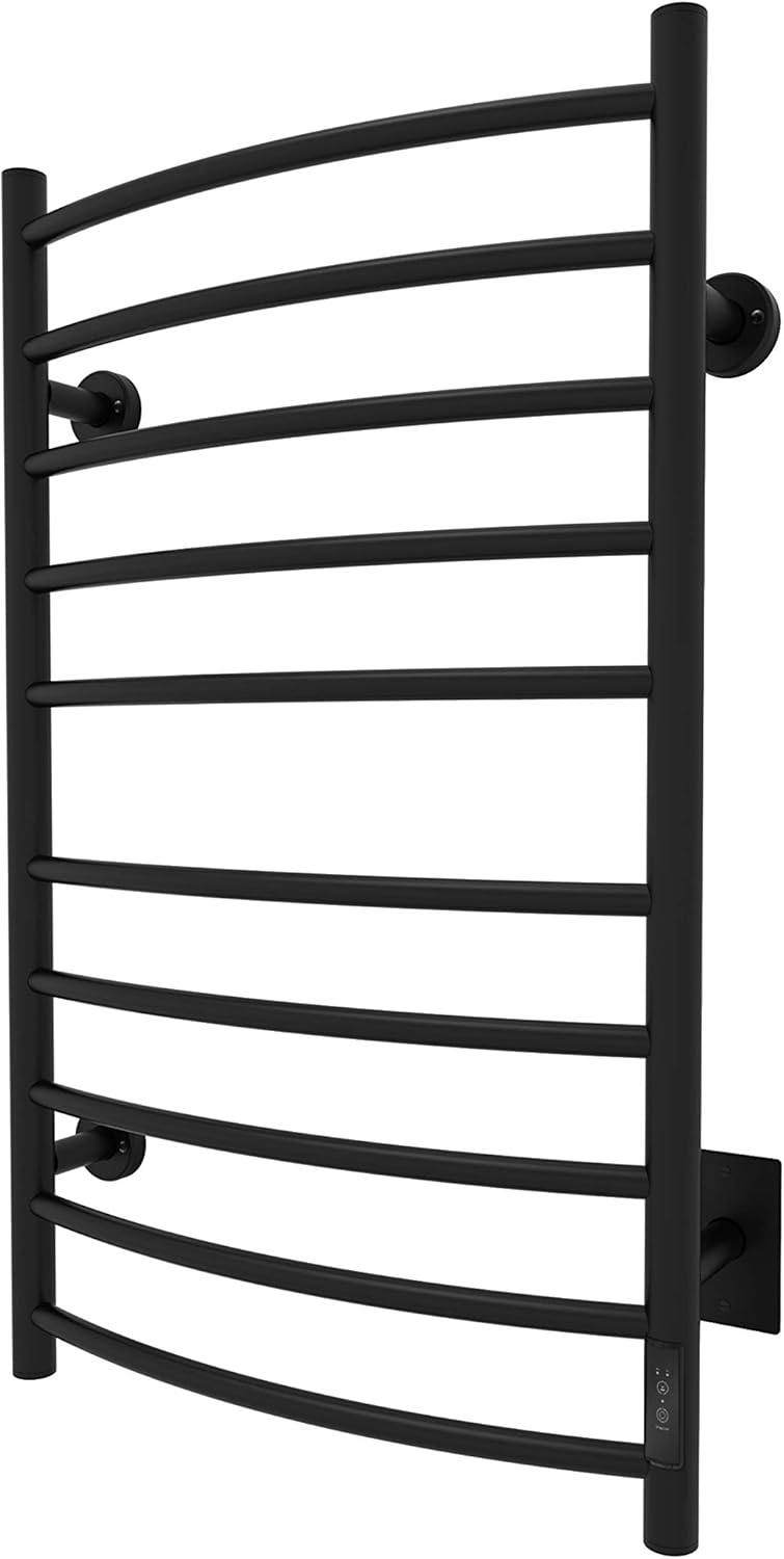 Towel Warmer with Timer Wall Mounted 10 Curved Bars Chrome I158816