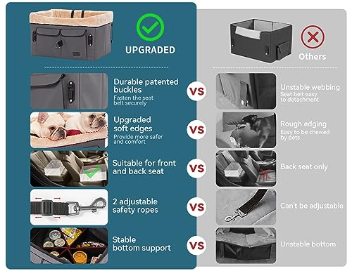 Washable Dog Booster Seat with Carrying Case (Small, Tan) M192
