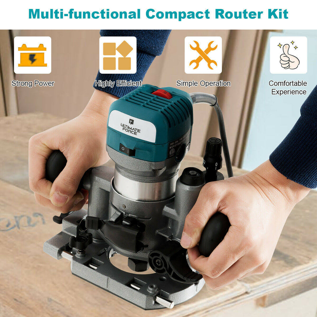 1.25HP Variable Speed Palm Router with Plunge Base M259