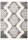 Ivory/Grey 9' x 12' Shag Area Rug Y544