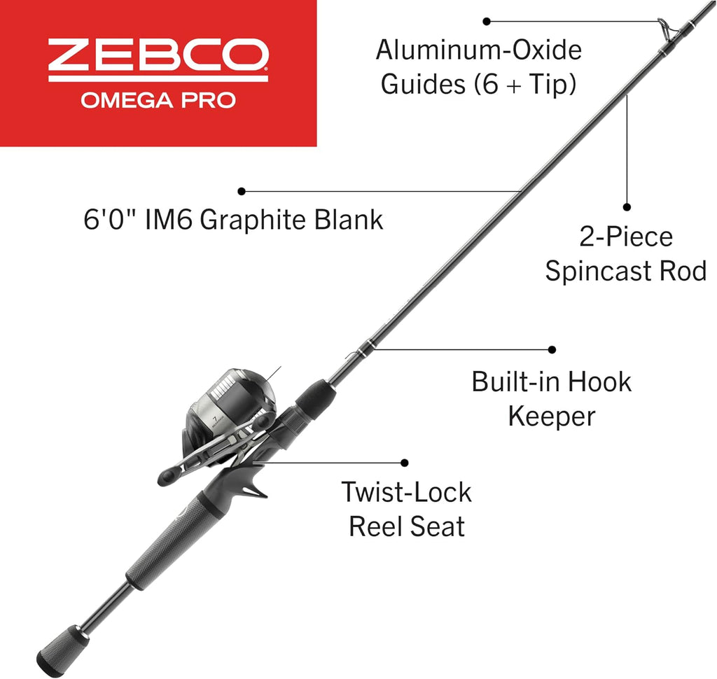 IM6 Graphite Spincast Reel and Fishing Rod Combo, Size 30 Reel M24674