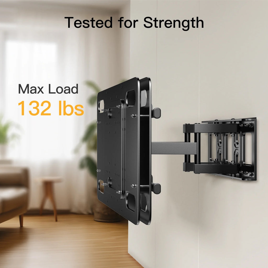 Full Motion TV Wall Mount for 37-75 inch TVs Holds up to 132lbs X568