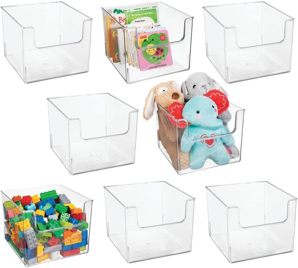 Clear Plastic Storage Organizer Bin 8 Pack Y53949