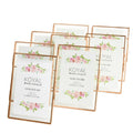 8-Pack Pressed Glass Floating Photo Frames 5 x 7 F641