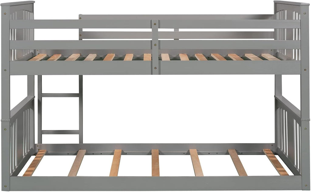 Gray Twin over Twin Wood Bunk Bed Frame C676