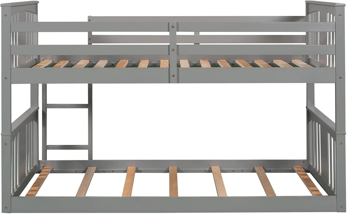 Gray Twin over Twin Wood Bunk Bed Frame C676