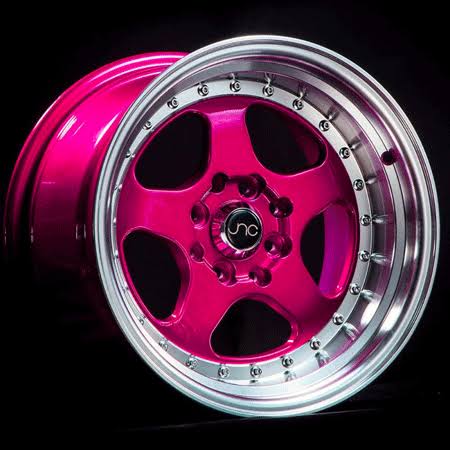 15 inch Candy Red Machined Lip Rim 4x100 4x114.3 15x8 inch F78319