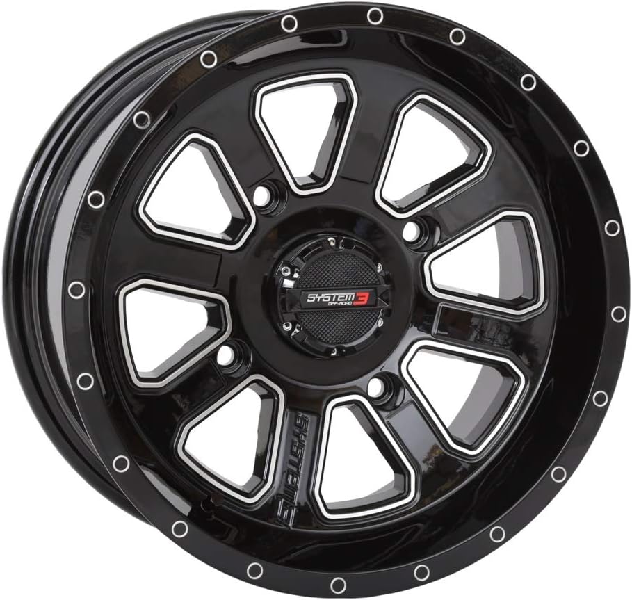System 3 ST-4 Black 14 Wheels 28 Carnivore Tires 4x110 Bolt Pattern H92570