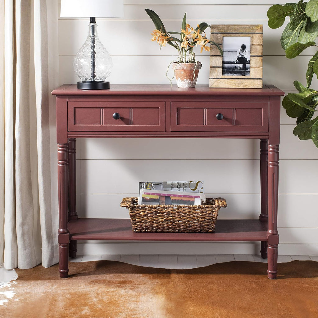 Vintage Grey 2-Drawer Console Table O300