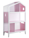 White Pink Wood Bookcase L964