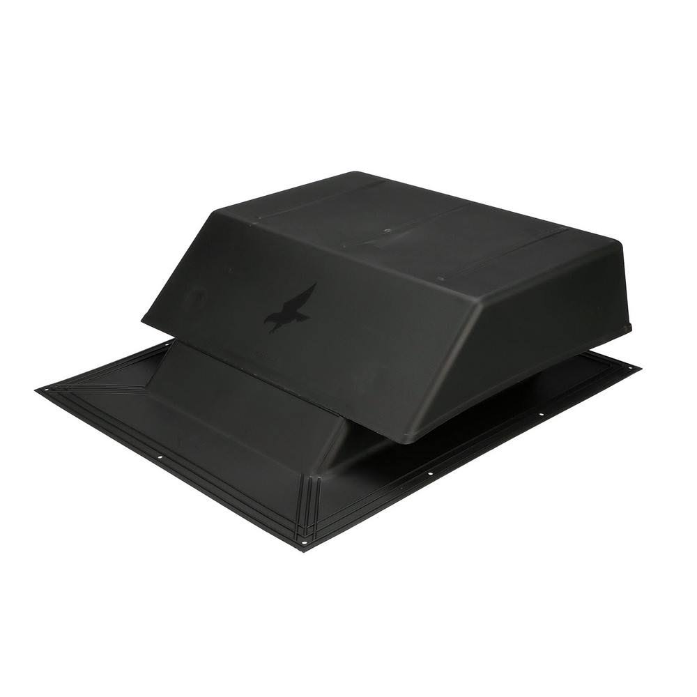 Black Plastic Slant-Back Roof Louver Static Vent Q999