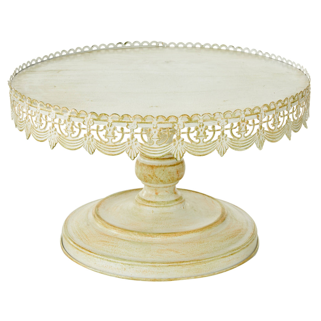 Brown White Metal Cake Stand C194472