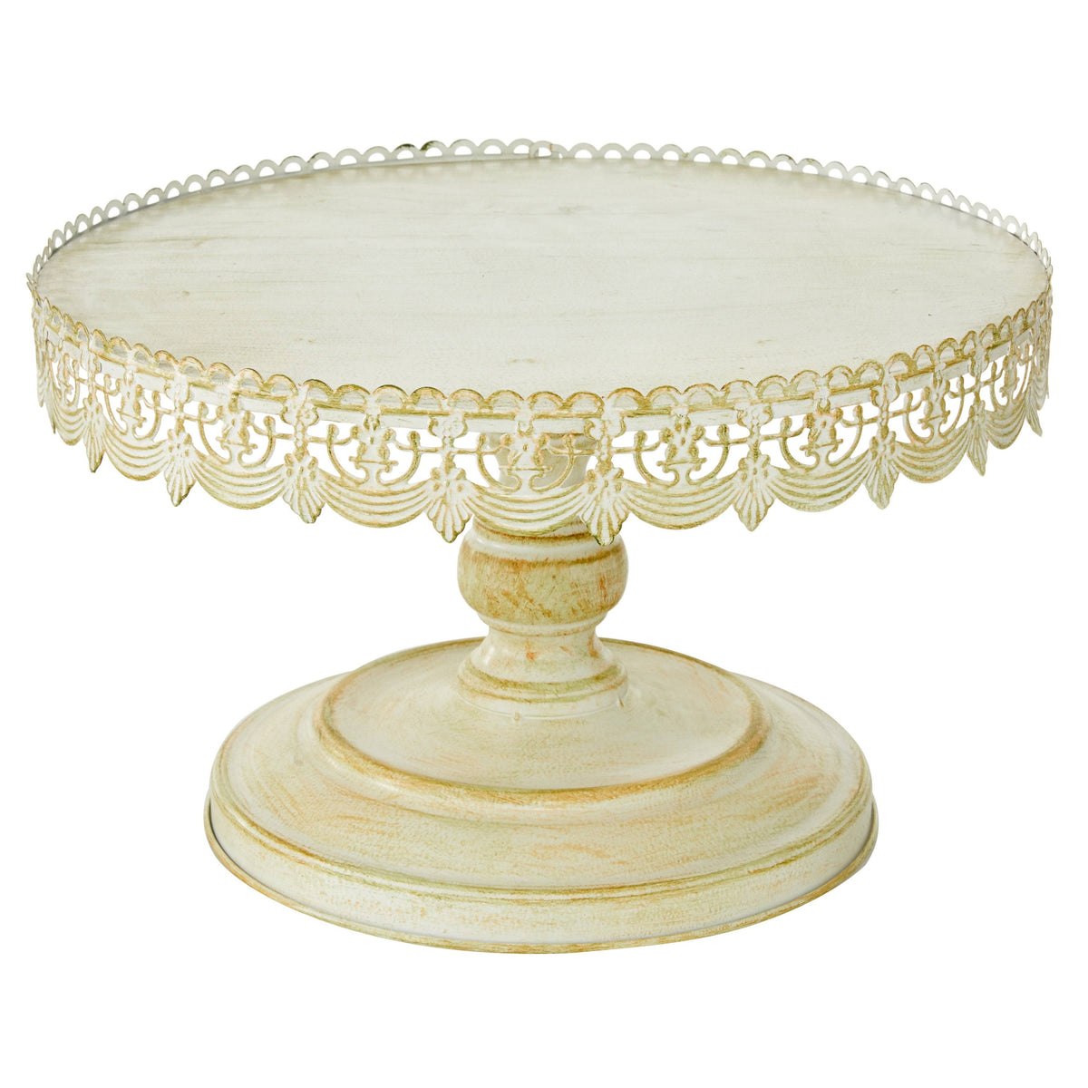 Brown White Metal Cake Stand C194472
