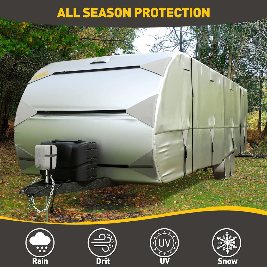 Waterproof Windproof Anti-UV Travel Trailer Cover for 18'-20' RV F12250