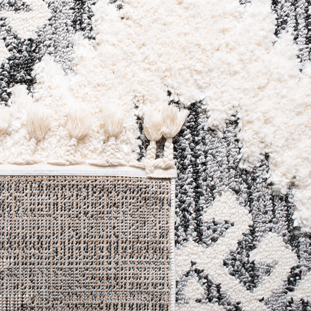 Ivory/Grey 9' x 12' Shag Area Rug Y544