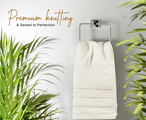 4 Pack Oversized Bath Towels Set, 100% Ring Spun Cotton (27 x 54 Inches) Black E947588