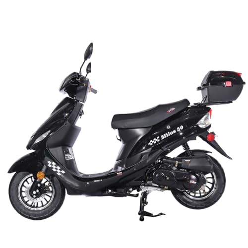 Black 50 Moped with 10" Aluminum Wheels J4380