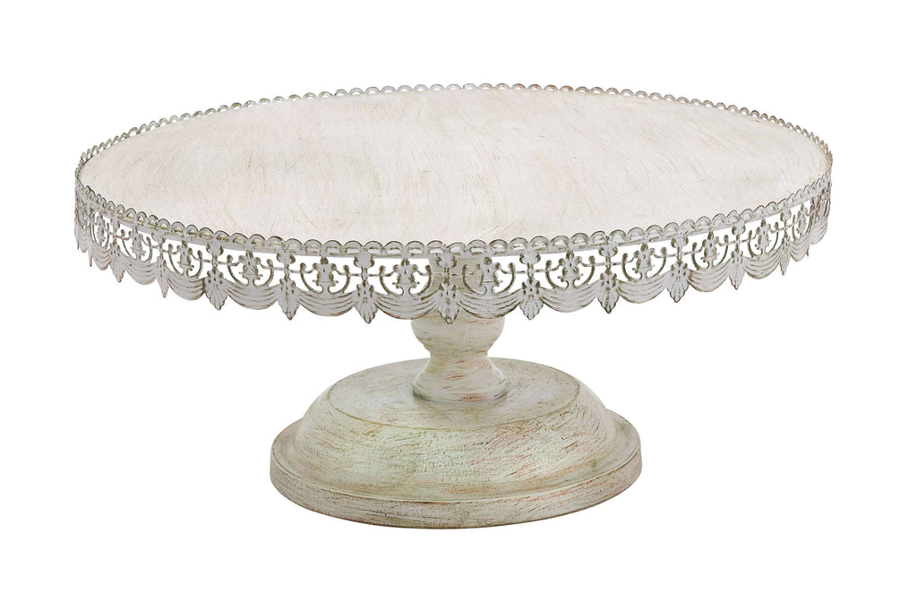 Brown White Metal Cake Stand C194472