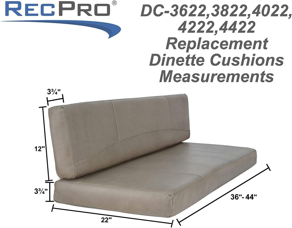 RV Dinette Booth Cushions with Memory Foam Cloth S3269