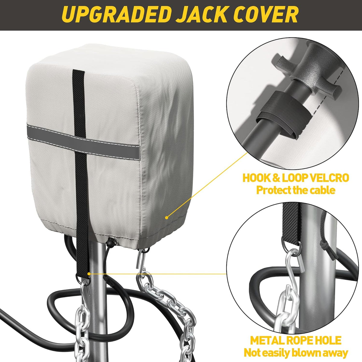 Waterproof Windproof Anti-UV Travel Trailer Cover for 18'-20' RV F12250