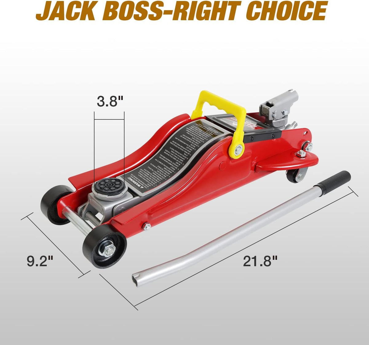 Red 2.5 Ton Hydraulic Floor Jack with Storage Case D643