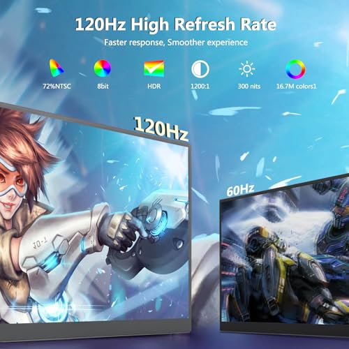 18.5 inch 120Hz 1080P FHD HDR USB HDMI Portable Monitor with Sleeve L4243