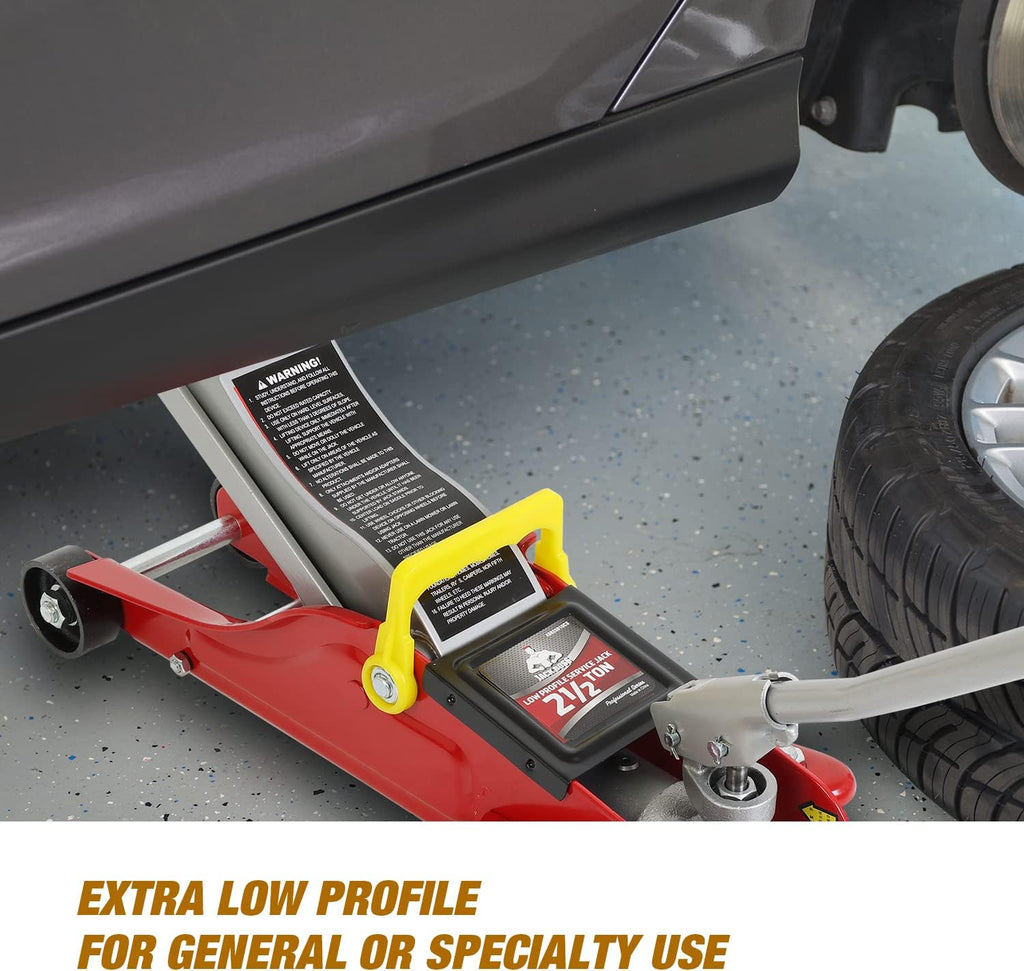 Red 2.5 Ton Hydraulic Floor Jack with Storage Case D643