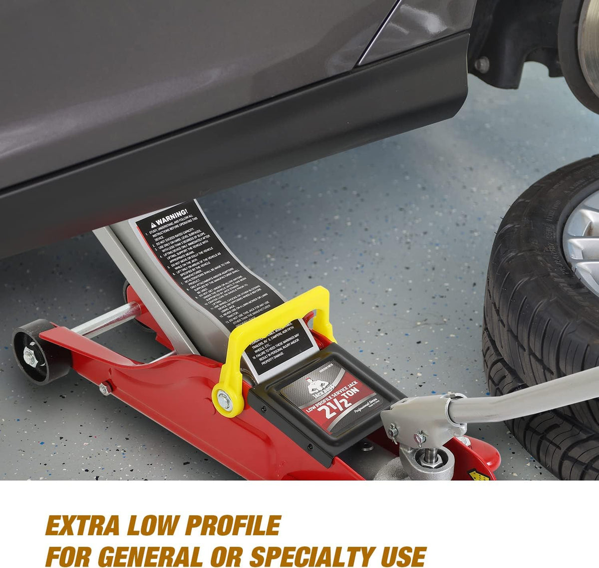 Red 2.5 Ton Hydraulic Floor Jack with Storage Case D643