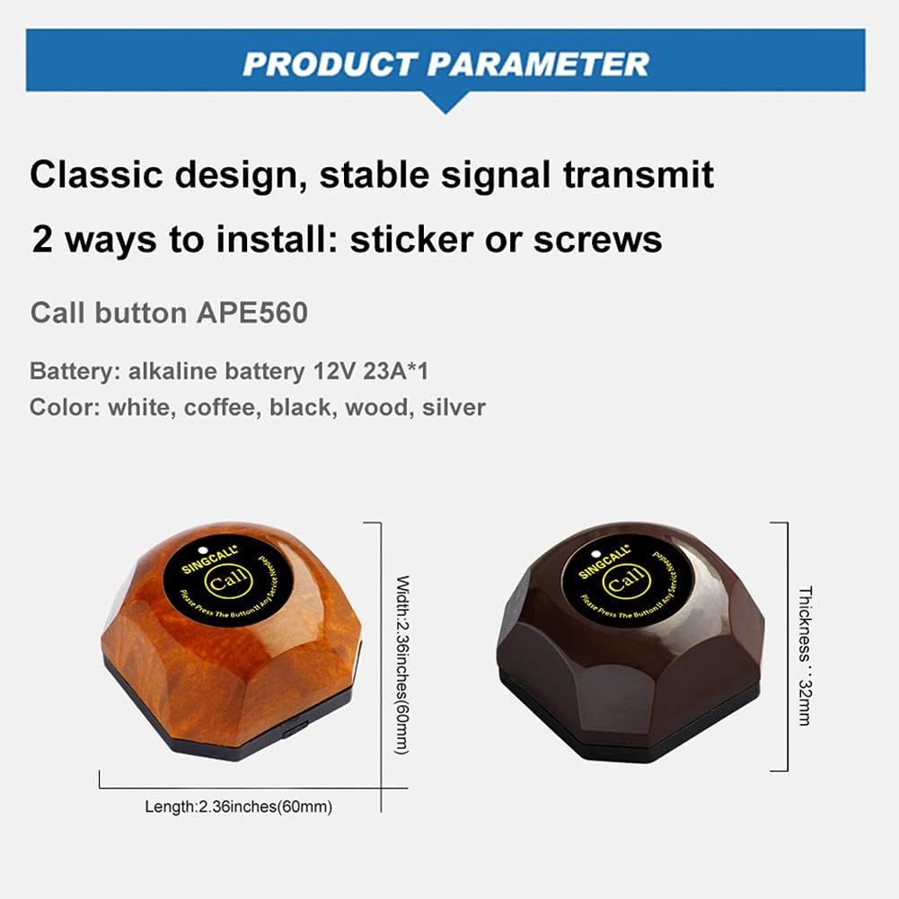 Wireless Calling System with 1 Display 10 Bells S1400