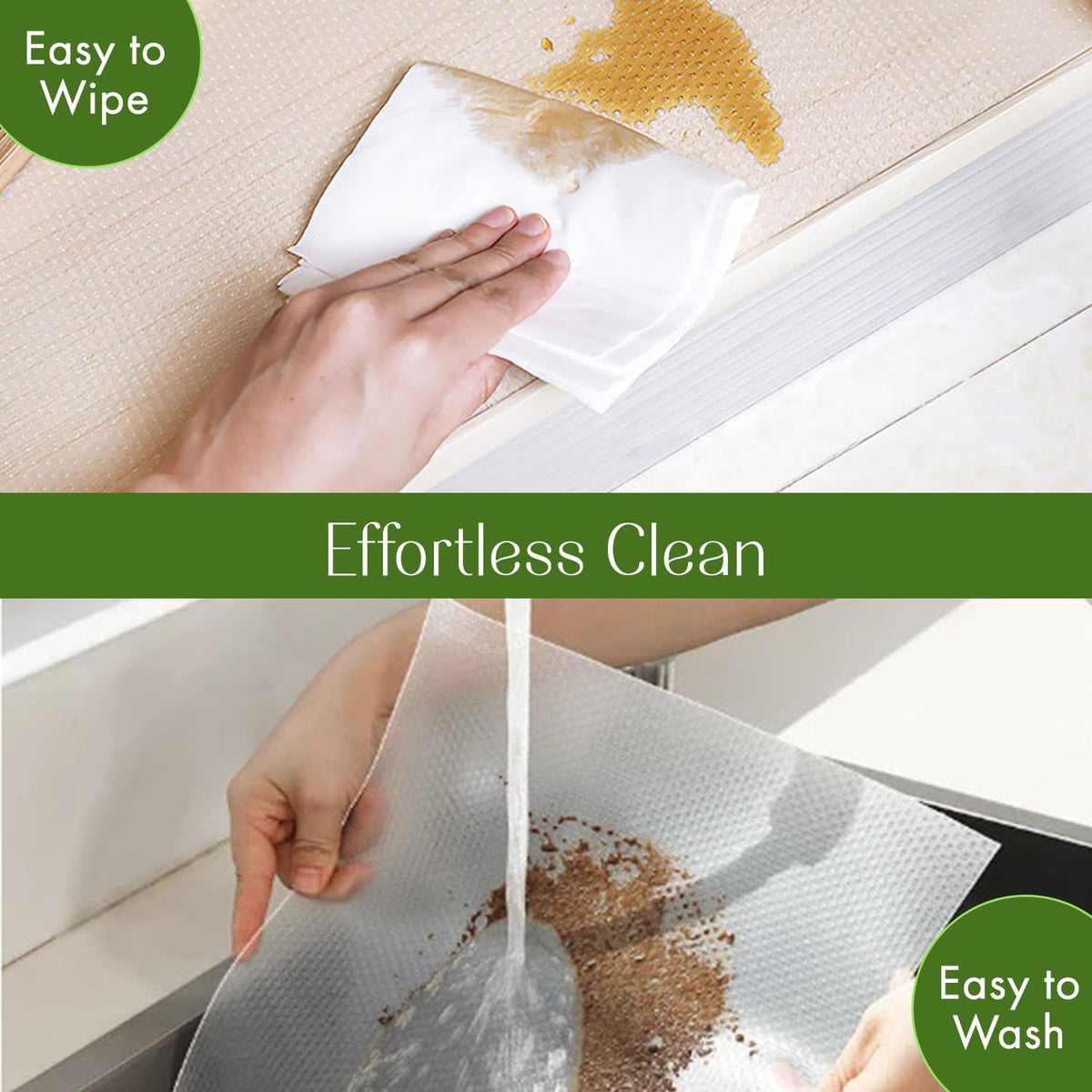 17.7 INCHES x 33 FEET Non-Slip EVA Kitchen Shelf Liner S505215