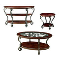 Brown Cherry 3-Piece Accent Table Set N7350