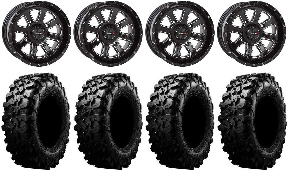 System 3 ST-4 Black 14 Wheels 28 Carnivore Tires 4x110 Bolt Pattern H92570