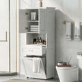 70" Tall Tilt Out Laundry Hamper Cabinet with 2 Doors and Adjustable Shelf R78664