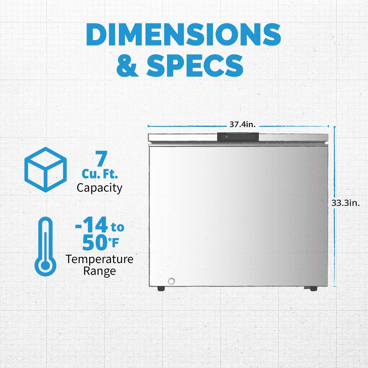 6.7 Cu. Ft. Compact Chest Freezer in Cool Gray B66581