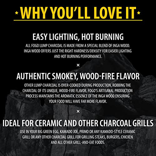 Premium Oak Lump Charcoal, 17.6 Pound Bag K7358