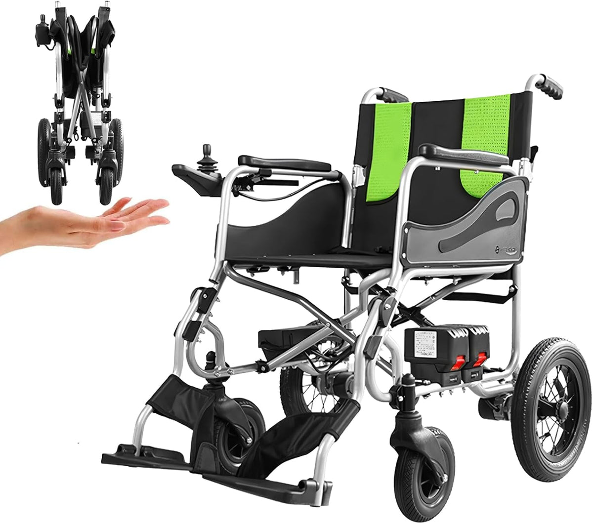 Ultra Lightweight Foldable Electric Wheelchair 30Lbs 5.2AH 2X250w H489